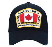 Dsquared2 Black Icon Baseball Cap, Embroidered Logo, Adjustable