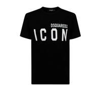 Dsquared2 Black T-shirt White Large Icon Cool Logo - L