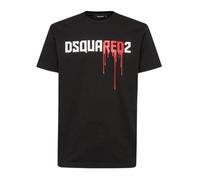 Dsquared2 Bloody Red Logo Black T-Shirt - M