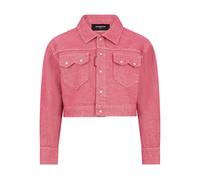 DSQUARED2 Boxy Oxford Denim Jacket - Pink XXS-XS-S-M-L-XL-XXL