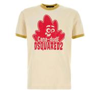 Dsquared2 Cana-dude Logo Milk T-Shirt - XXL