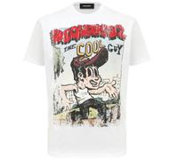 Dsquared2 Cigarette Fit The Cool Guy Print White T-Shirt - M