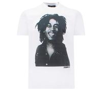 Dsquared2 Cool Fit Bob Marley Quote Design White T-Shirt - L - L