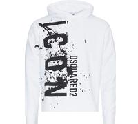 Dsquared2 Cool Fit Icon Splash Logo Hoodie - White - L