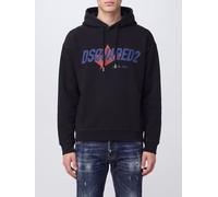 DSQUARED2 Cotton Hoodie with Printed Logo and Dropped Shoulders - Size: S - male