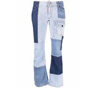 DSQUARED2 cropped patchwork pocket-detail jeans - Blue 34-36-38-40