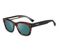 Dsquared2 D2 0012/S EX4/MT Man Sunglasses Acetate Brown Multicolor Squared Mirror
