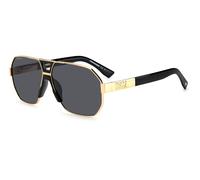 Dsquared2 D2 0028/S RHL/IR Man Sunglasses Metal Gold Grey Geometric