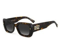 Dsquared2 D2 0061/S 086/9O Man Sunglasses Acetate Havana Grey Geometric Shaded