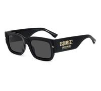 Dsquared2 D2 0089/S 2M2/IR Man Sunglasses Plastic Black/Gold Grey Geometric