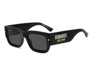 Dsquared2 D2 0089/S 2M2/IR Man Sunglasses Plastic Black/Gold Grey Geometric