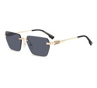 Dsquared2 D2 0102/S 807/2K Man Sunglasses Metal Gold Grey Squared Normal Anti-glare