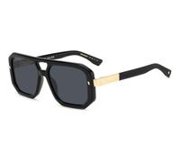 Dsquared2 D2 0105/S 807/2K Men's Sunglasses Black Size 56