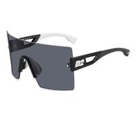 Dsquared2 D2 0126/S 80S/IR Man Sunglasses Plastic Black/white Grey Mask