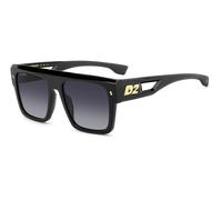 Dsquared2 D2 0127/S 807/9O Man Sunglasses Acetate Black Grey Squared Normal Shaded