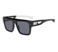 Dsquared2 Man D2 0127/S 80S/IR Sunglasses Acetate Black Grey Squared Normal