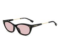Dsquared2 D2 0209/G/S Asian Fit 3H2/U1 Womenâs Sunglasses Black Size 57