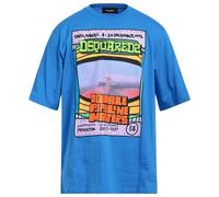 Dsquared2 Double Pipeline Masters Design Skater Fit Blue T-Shirt - S - S