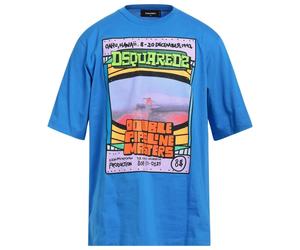 Dsquared2 Double Pipeline Masters Design Skater Fit Blue T-Shirt - S - S