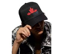 Dsquared2 DSQ2 Baseball Cap Icon Leaf Hat Black