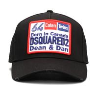 Dsquared2 Family Business 64 Black Baseball Cap Logo Canvas Adjustable Unisex