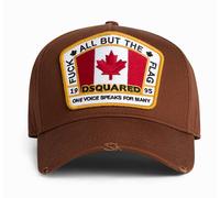 Dsquared2 Fck Flag Logo Baseball Cap Black Canvas Unisex Adjustable Strap