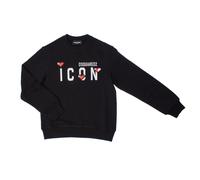 Dsquared2 Girls Icon DQ2033D0-09BDQ Girl's Crew Neck Sweatshirt - Black - Size 6Y