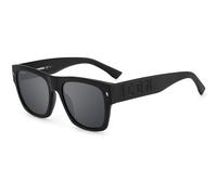 Dsquared2 ICON 0004/S 003/T4 Man Sunglasses Acetate Black-opaque Silver Squared Mirror