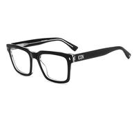 Dsquared2 ICON 0013 7C5 Man Optical frames Acetate Crystal/Black Squared