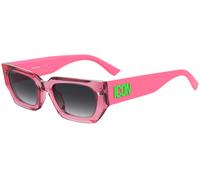 Dsquared2 ICON 0017/S 67T/9O Woman Sunglasses Acetate Pink Grey Squared Shaded