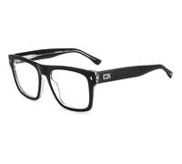 Dsquared2 ICON 0018 7C5 Man Optical frames Acetate Crystal/Black Squared