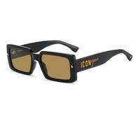 Dsquared2 ICON 0029/S 71C/70 Man Sunglasses Acetate Black Brown Squared Normal