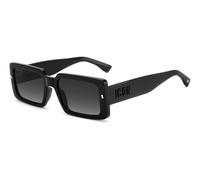 Dsquared2 ICON 0029/S 807/9O Man Sunglasses Acetate Black Grey Squared Normal Nuanced
