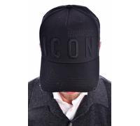 Dsquared2 Icon Baseball Cap Black Canvas Adjustable Logo Embroidered Bnwt