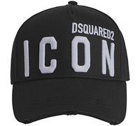 Dsquared2 Icon Cap (Colour : Black And White - Size : One )