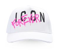 Dsquared2 Mens Icon Forever Baseball Cap White Cotton - One Size
