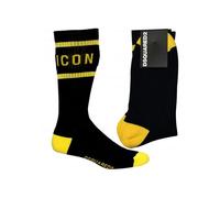 Dsquared2 ICON Logo Sports Socks, Navy/yellow - UK 8-9