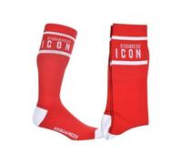 Dsquared2 ICON Logo Sports Socks, Red/white - UK 8-9