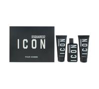 Dsquared2 Icon Pour Homme 3 Piece Gift Set: Eau de Parfum 100ml - Body Lotion 10