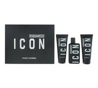 DSquared² Icon Pour Homme Gift Set 100ml EDP + 100ml Shower Gel + 100ml Aftershave Balm