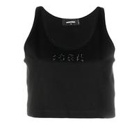 DSQUARED2 Icon rhinestone-embellished cotton crop top - Black XS-M