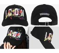 Dsquared2 Icon Splash Paint-Splatter Baseball Cap Hat, Adjustable, Black