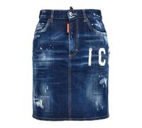 DSQUARED2 'Icon Spray' Denim Skirt 36 IT