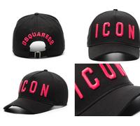 Dsquared2 Icon Unisex Baseball Cap Black Rose New