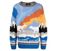 DSQUARED2 intarsia-knit design jumper - Blue M