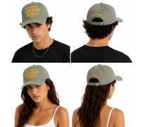 Dsquared2 Khaki Canvas Baseball Cap Canadian Rebels Logo Embroidered, Unisex