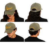 Dsquared2 Khaki Canvas Baseball Cap Signature Patch Logo Embroidery