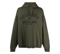 DSQUARED2 logo-embossed cotton hoodie - Green L
