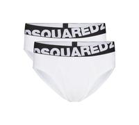 DSQUARED2 logo-waistband pack of two briefs - White XL