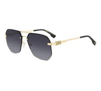 Dsquared2 Man D2 0103/S RHL/9O Sunglasses Metal Gold Grey Geometric Normal Shaded